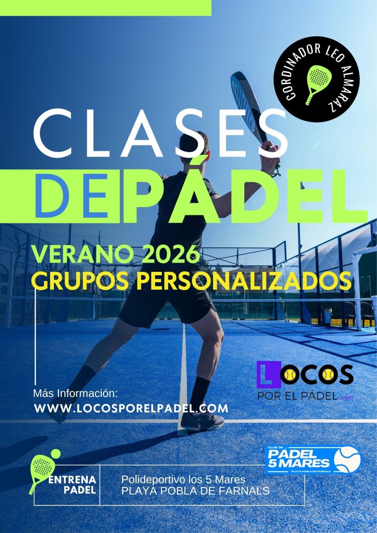 Poster torneo de pádel moderno azul y verde